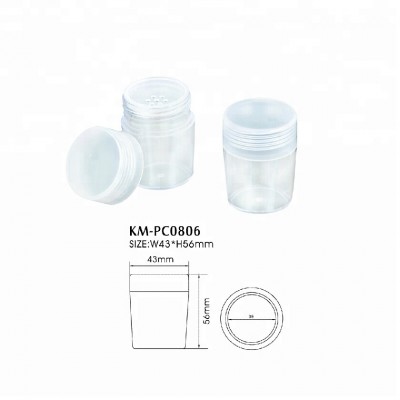 New cosmetic empty round mineral powder sifter jar